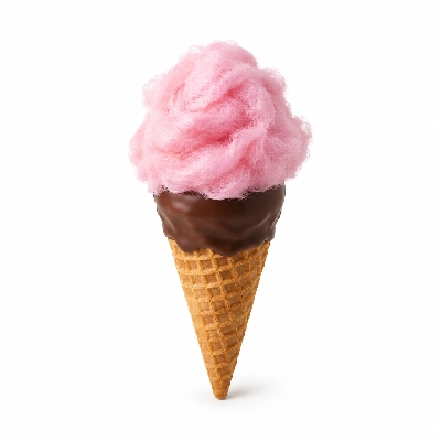 The Yard Milkshake Bar Cotton Candy Little Waffle Cone Dipped in Chocolate