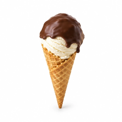 The Yard Milkshake Bar Crazy Vanilla Little Waffle Cone Dipped in Chocolate