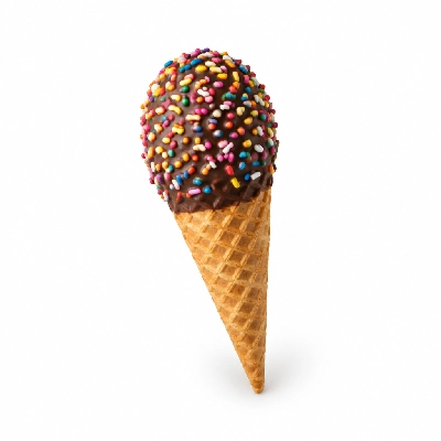 The Yard Milkshake Bar Crazy Vanilla Sugar Cone Dipped in Chocolate and Sprinkles
