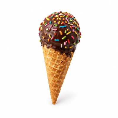 The Yard Milkshake Bar Graham Central Station Sugar Cone Dipped in Chocolate and Sprinkles