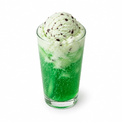 The Yard Milkshake Bar Green Mint Chip Cream Soda Float