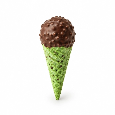 The Yard Milkshake Bar Green Mint Chip Little Waffle Cone Dipped in Chocolate