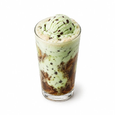 The Yard Milkshake Bar Green Mint Chip Root Beer Float