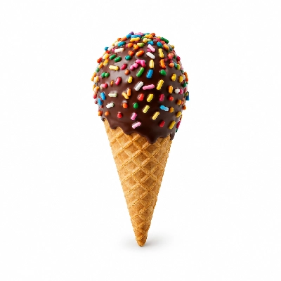 The Yard Milkshake Bar Heavenly Hazelnut Little Waffle Cone Dipped in Chocolate and Sprinkles