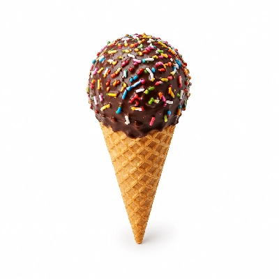 The Yard Milkshake Bar Heavenly Hazelnut Sugar Cone Dipped in Chocolate and Sprinkles