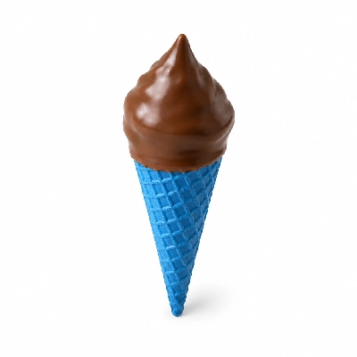 The Yard Milkshake Bar Lil Blue Panda Sugar Cone Dipped in Chocolate