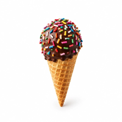 The Yard Milkshake Bar Little Waffle Cone Dipped in Chocolate and Sprinkles