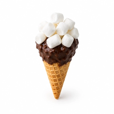 The Yard Milkshake Bar Marshmallow Overload Little Waffle Cone Dipped in Chocolate