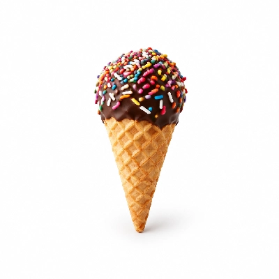 The Yard Milkshake Bar Midnight Caramel River Little Waffle Cone Dipped in Chocolate and Sprinkles