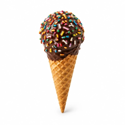 The Yard Milkshake Bar Midnight Caramel River Sugar Cone Dipped in Chocolate and Sprinkles