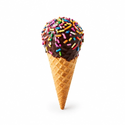 The Yard Milkshake Bar Moose Tracks Little Waffle Cone Dipped in Chocolate and Sprinkles
