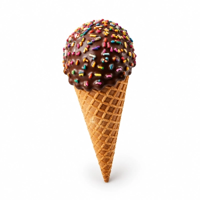 The Yard Milkshake Bar Moose Tracks Sugar Cone Dipped in Chocolate and Sprinkles
