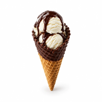 The Yard Milkshake Bar No Sugar Added Turtle Sundae Big Waffle Cone Dipped in Chocolate