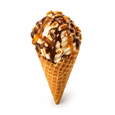The Yard Milkshake Bar No Sugar Added Turtle Sundae Sugar Cone
