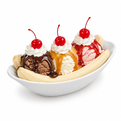 The Yard Milkshake Bar Old School Banana Split Ice Cream Specialty Bowl
