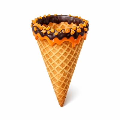 The Yard Milkshake Bar Orange Blossom Big Waffle Cone Dipped in Chocolate