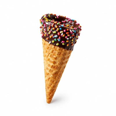 The Yard Milkshake Bar Orange Blossom Sugar Cone Dipped in Chocolate and Sprinkles