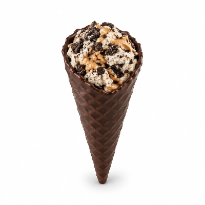 The Yard Milkshake Bar Peanut Butter Cookies and Cream Sugar Cone Dipped in Chocolate