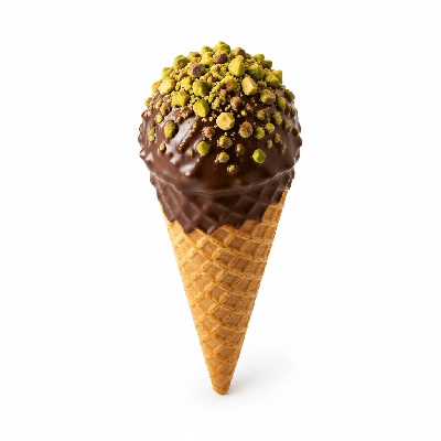 The Yard Milkshake Bar Pistachio Big Waffle Cone Dipped in Chocolate