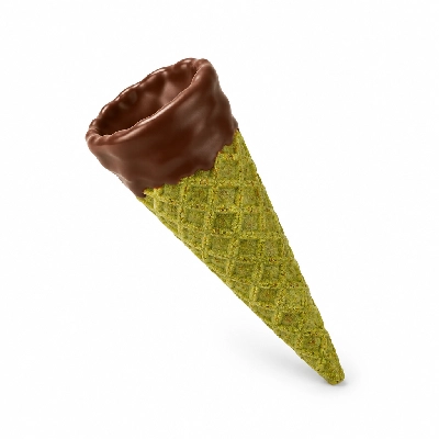 The Yard Milkshake Bar Pistachio Sugar Cone Dipped in Chocolate