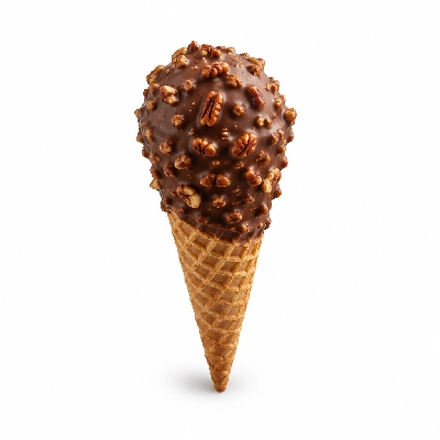 The Yard Milkshake Bar Praline Pecan Big Waffle Cone Dipped in Chocolate