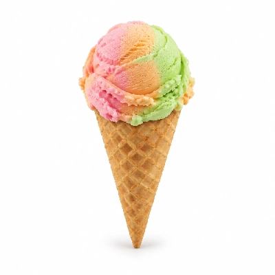 The Yard Milkshake Bar Rainbow Sherbet Sugar Cone