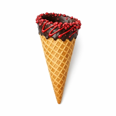 The Yard Milkshake Bar Road Runner Raspberry Big Waffle Cone Dipped in Chocolate