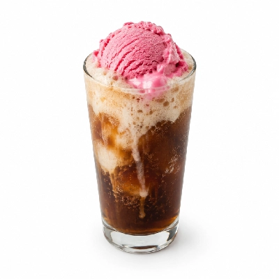 The Yard Milkshake Bar Road Runner Raspberry Root Beer Float