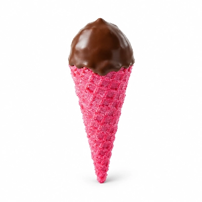 The Yard Milkshake Bar Road Runner Raspberry Sugar Cone Dipped in Chocolate