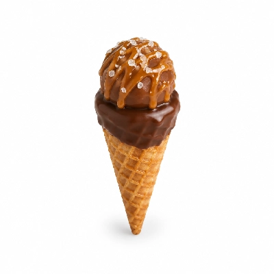 The Yard Milkshake Bar Salty Caramel Truffle Little Waffle Cone Dipped in Chocolate
