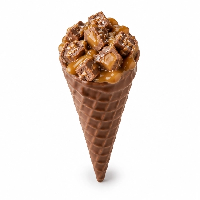 The Yard Milkshake Bar Salty Caramel Truffle Sugar Cone Dipped in Chocolate