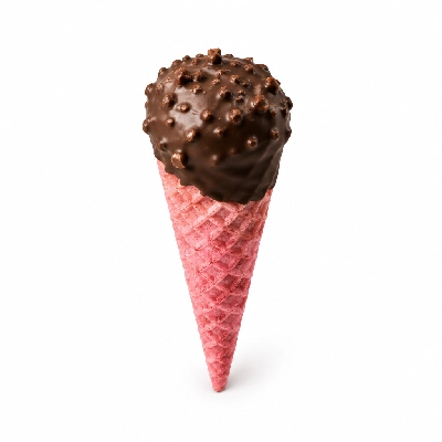 The Yard Milkshake Bar Strawberry Big Waffle Cone Dipped in Chocolate
