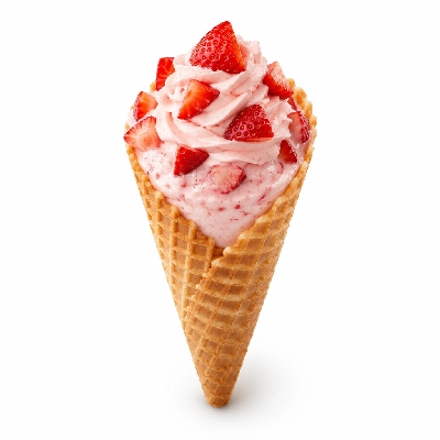 The Yard Milkshake Bar Strawberry Cheesecake Big Waffle Cone