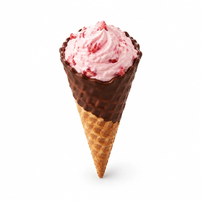 The Yard Milkshake Bar Strawberry Cheesecake Big Waffle Cone Dipped in Chocolate