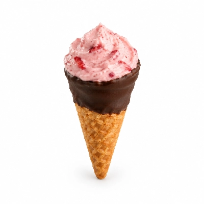The Yard Milkshake Bar Strawberry Cheesecake Little Waffle Cone Dipped in Chocolate