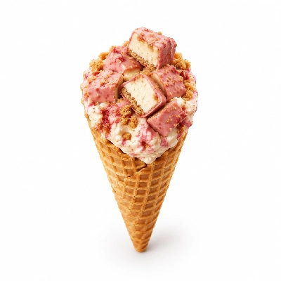 The Yard Milkshake Bar Strawberry Cheesecake Sugar Cone
