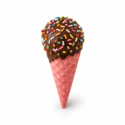 The Yard Milkshake Bar Strawberry Little Waffle Cone Dipped in Chocolate and Sprinkles