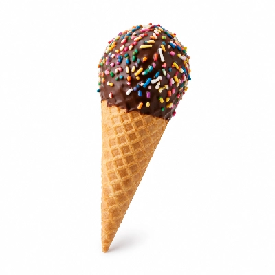 The Yard Milkshake Bar Vanilla Sugar Cone Dipped in Chocolate and Sprinkles