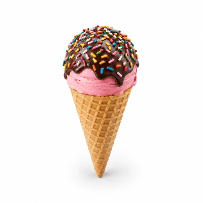 The Yard Milkshake Bar Whitehouse Cherry Sugar Cone Dipped in Chocolate and Sprinkles