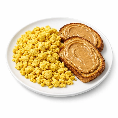 Tofu Scramble & Almond Butter Toast