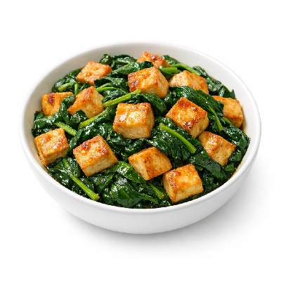 Tofu & Spinach Stir-Fry for Two