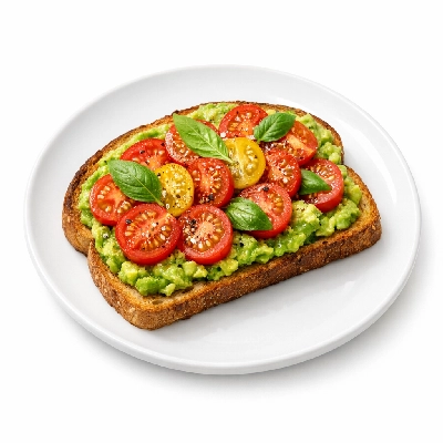 Tomato Basil Avocado Toast
