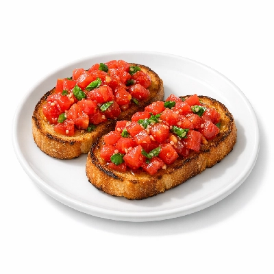 Tomato Basil Bruschetta (double) and Toasted Bread