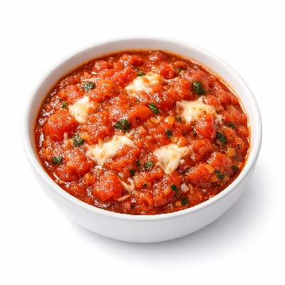 Tomato products canned sauce with herbs and cheese