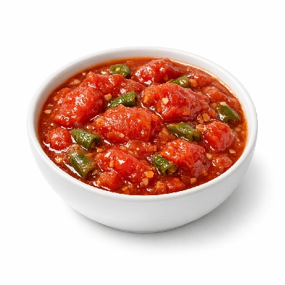 Tomatoes red ripe canned with green chilies