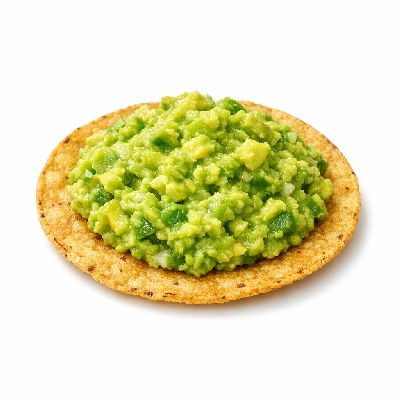 Tostada with guacamole
