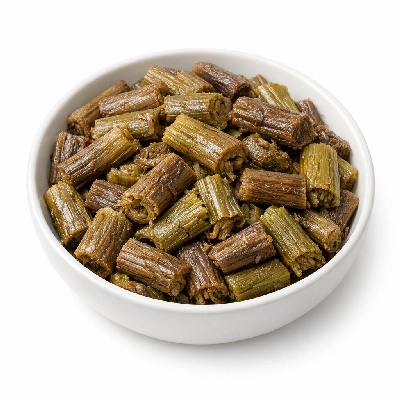 Tree fern cooked with salt