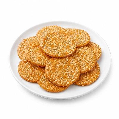 Tree of Life UK International Wakama Brown Rice Crackers White Sesame