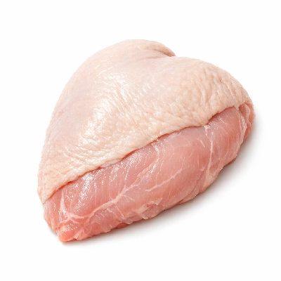 Turkey all classes breast meat and skin raw