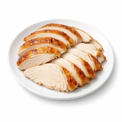 Turkey all classes light meat and skin cooked roasted